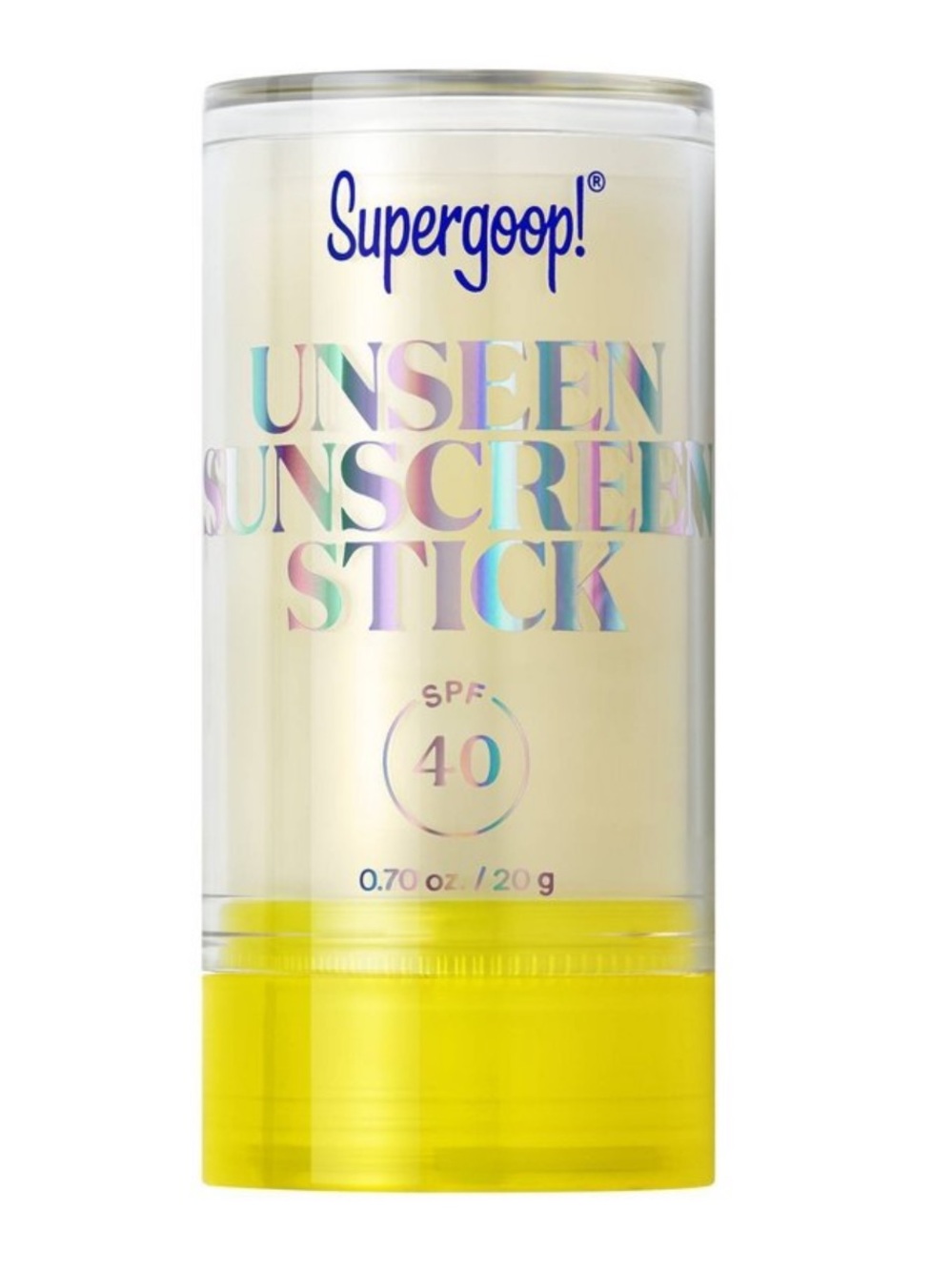Supergroop! Unseen Clear & Invisible Face Sunscreen Stick, SPF 40
